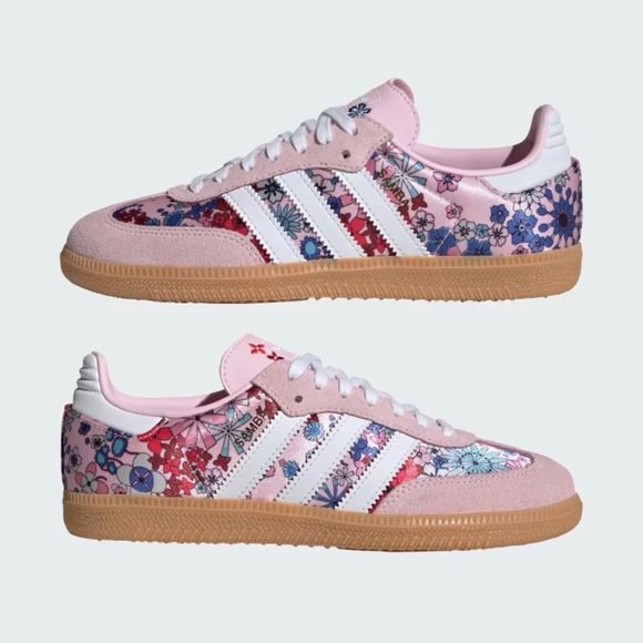 adidas Shoes - adidas Pink Floral Lace-Up Sneakers